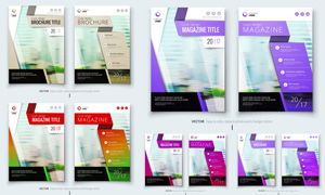 印刷品封面版式设计矢量素材集合v1 包装装潢与印刷的完美融合